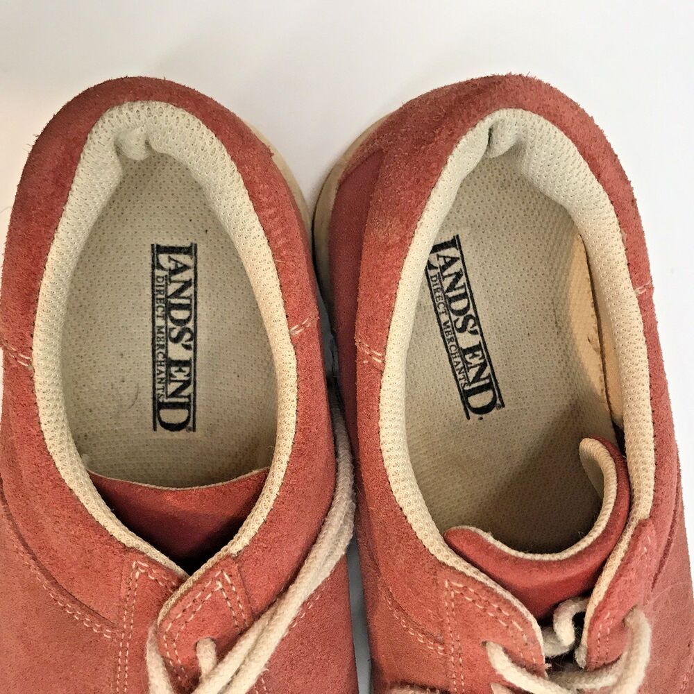 Lands' End Sienna Suede Sneakers Women's 9B Casual Lace Up Outdoor Shoes 83088 - Picture 10 of 11